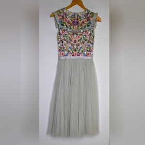 Needle & Thread Floral Tulle Midi Dress size 2